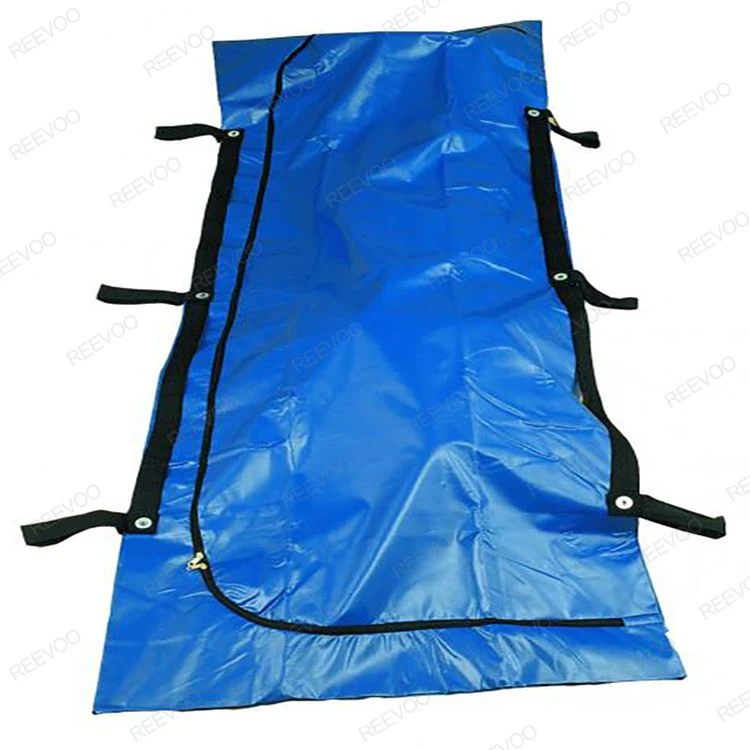 blue dead body bag