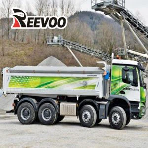 Bâche en poly PVC pour basculeurs à trois voies